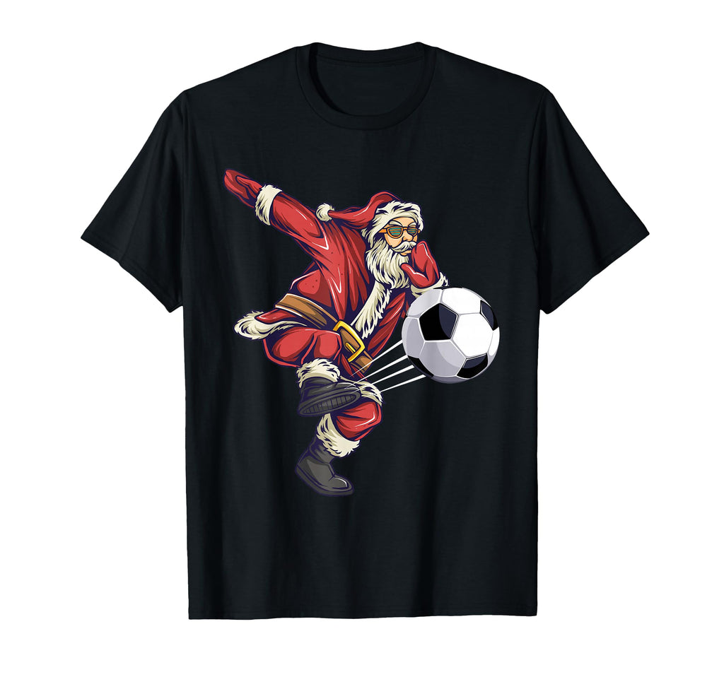 Santa Playing Soccer Football T-Shirt - Unique Graphic Unisex - T-Shirt, Sweatshirt, Hoodie