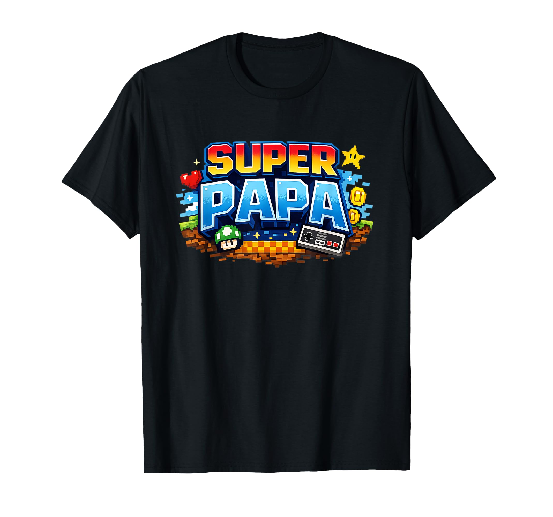Super Papa Funny Gamer Dad Gift Gaming T-Shirt - Unique Graphic Unisex - T-Shirt, Sweatshirt, Hoodie