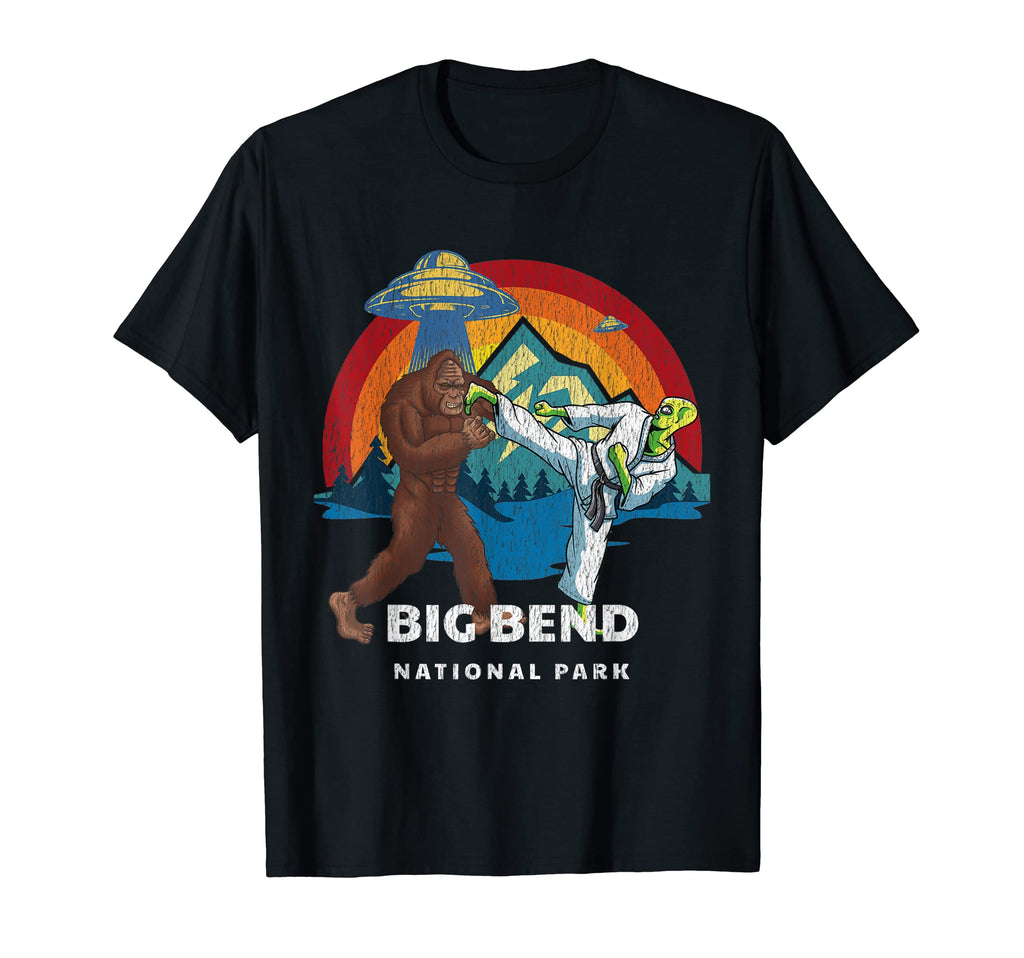 Big Bend National Park Bigfoot Alien T-Shirt - Trendy Graphic for Adults - T-Shirt, Sweatshirt, Hoodie