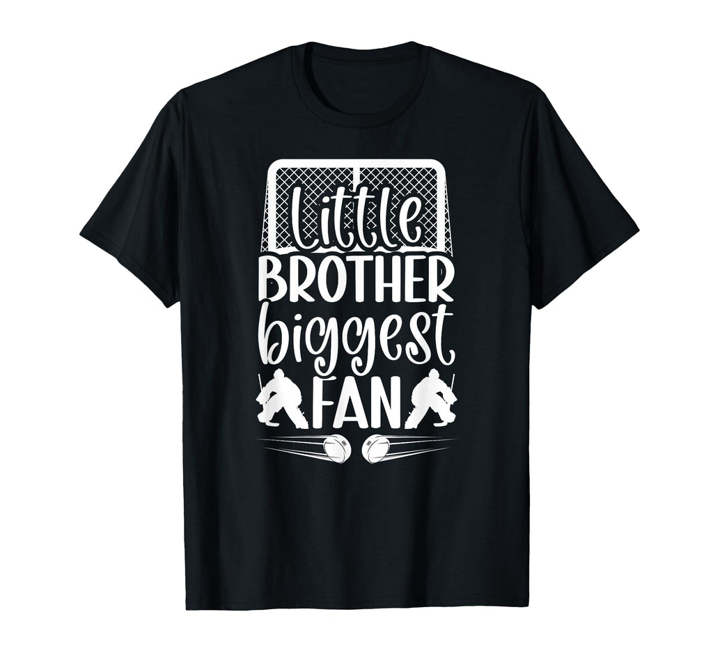 Little Brother Hockey Goalie Brother T-Shirt - Custom Art Print for Adults - T-Shirt, Sweatshirt, Hoodie