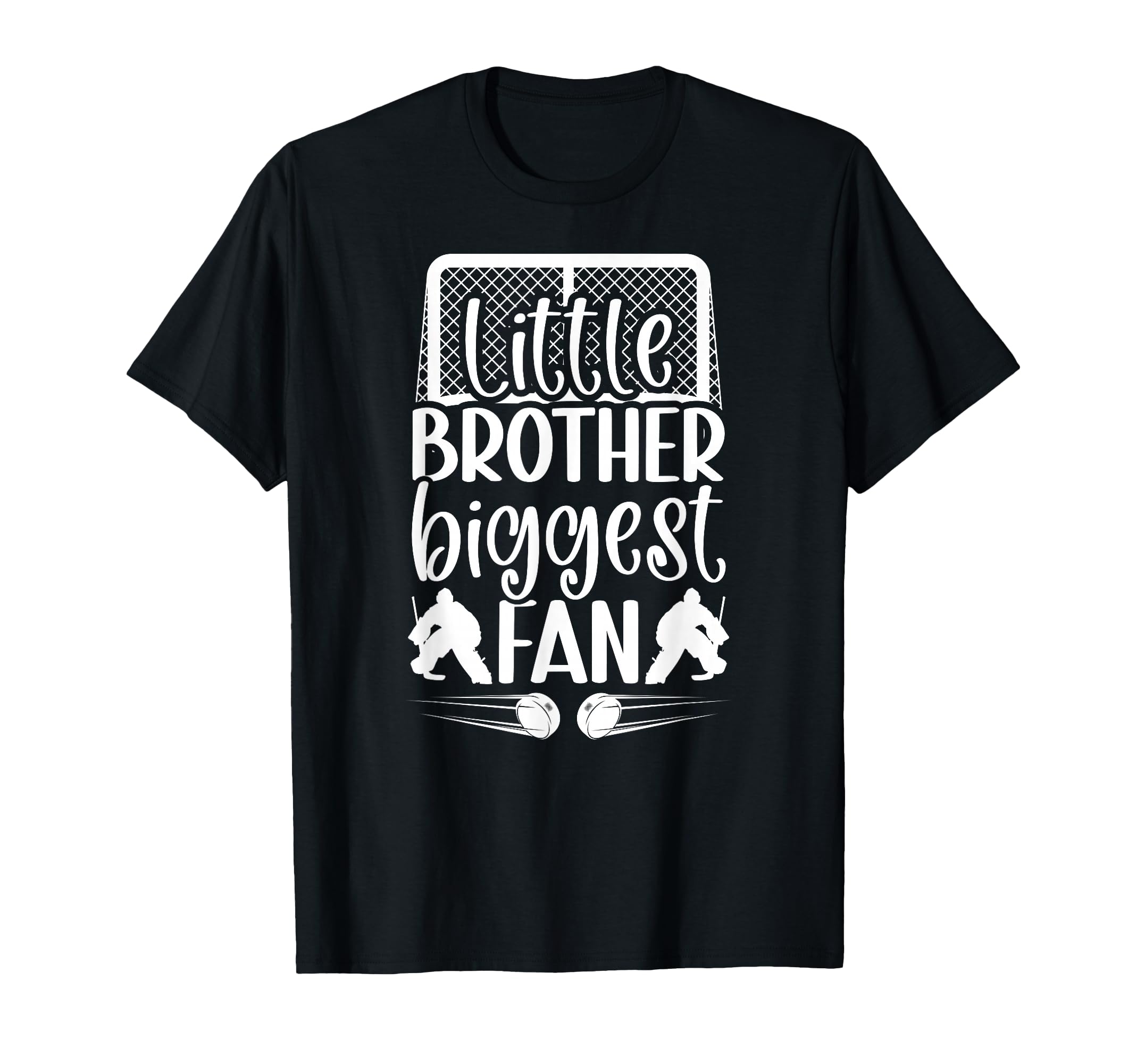 Little Brother Hockey Goalie Brother T-Shirt - Custom Art Print for Adults - T-Shirt, Sweatshirt, Hoodie