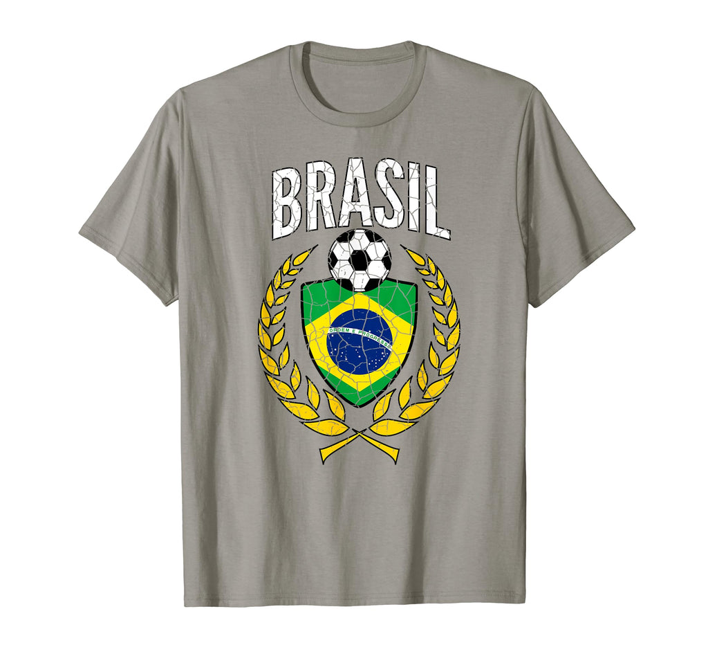 Brazil Soccer Jersey 2018 Distressed T-Shirt - Graphic Print for Adults - T-Shirt, Sweatshirt, Hoodie
