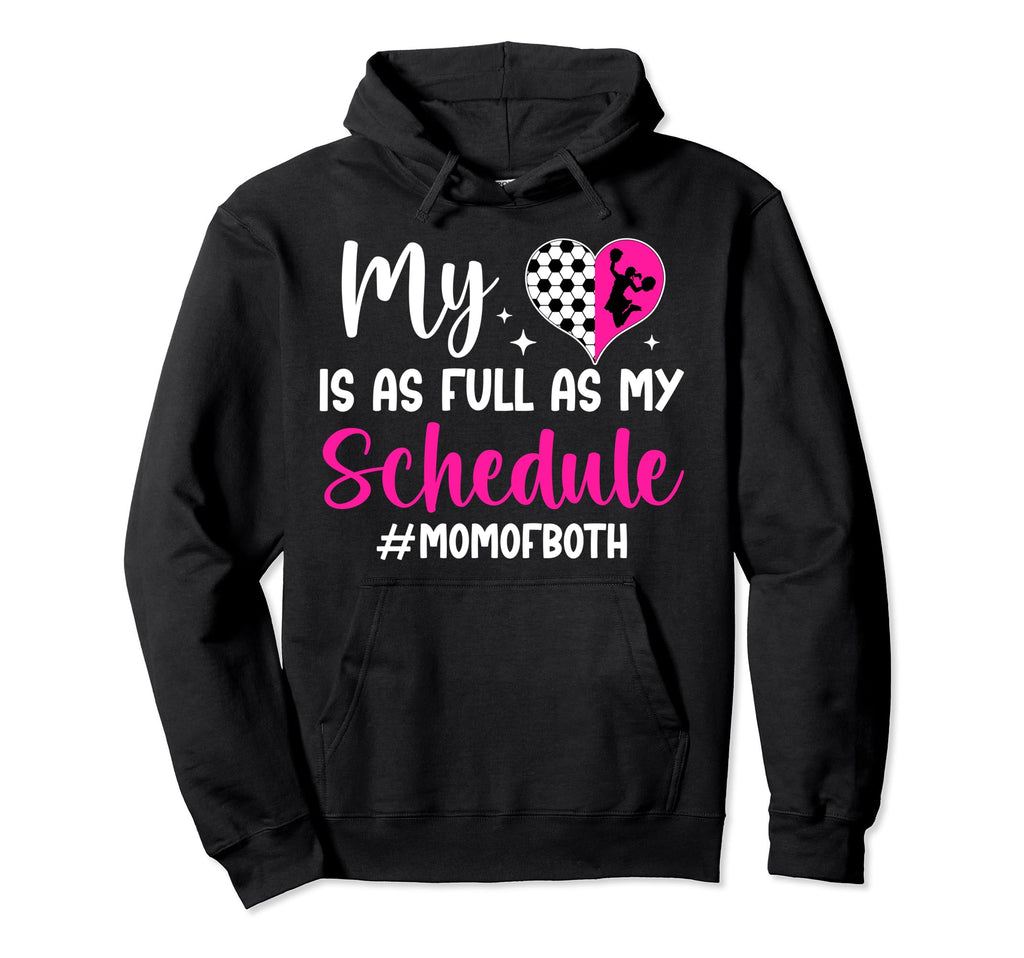 Mom Both Proud Cheer And Soccer Mom Hoodie - Aesthetic Graphic Men Women - T-Shirt, Sweatshirt, Hoodie