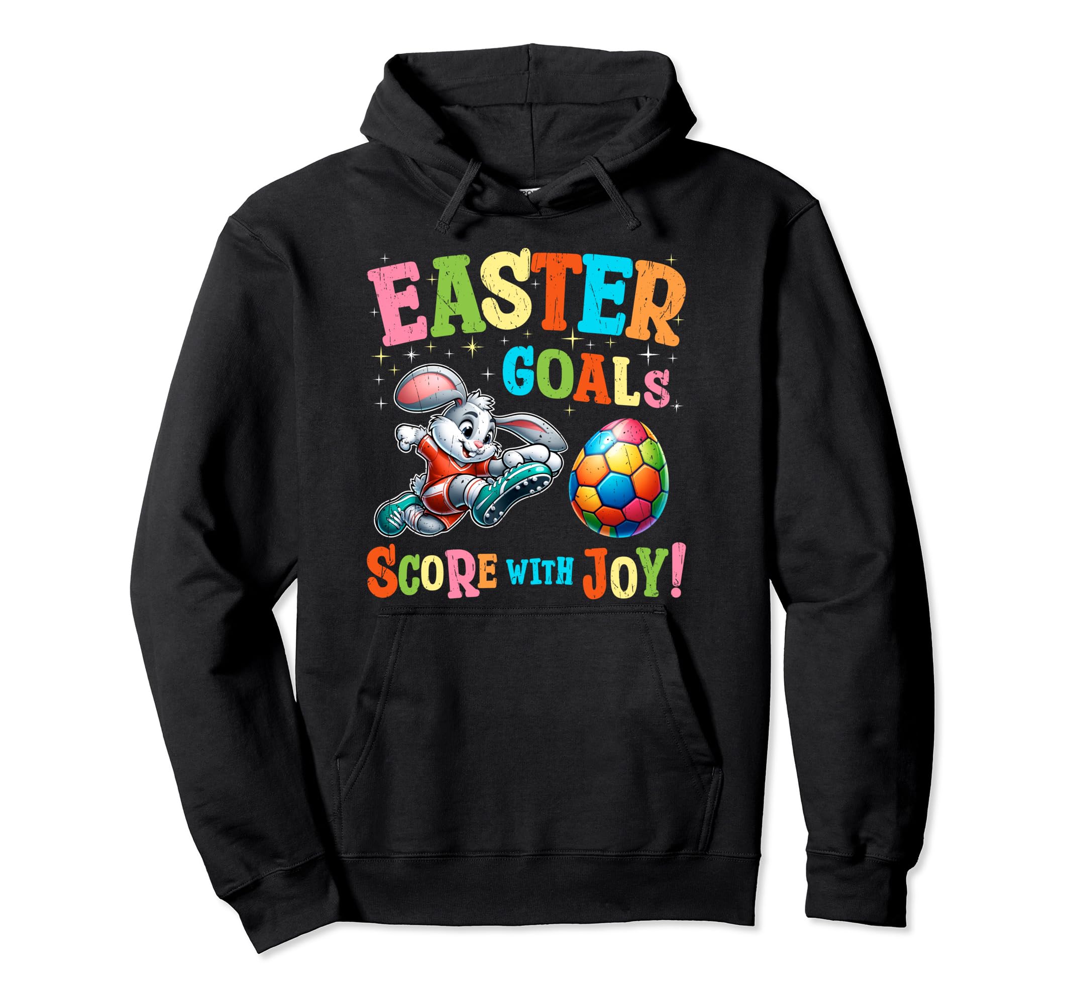 Easter Goals Score Joy Bunny Play Hoodie - Casual Everyday Wear Unisex - T-Shirt, Sweatshirt, Hoodie