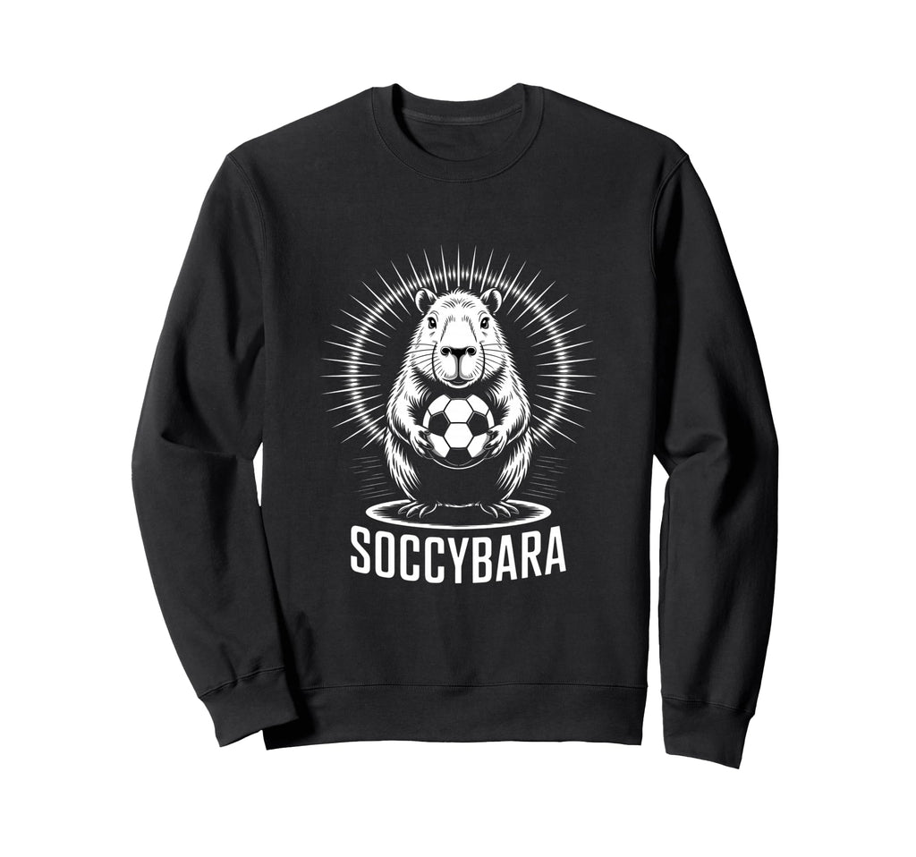 Funny Soccybara Capybara Soccer Sweatshirt - Custom Art Print for Adults - T-Shirt, Sweatshirt, Hoodie