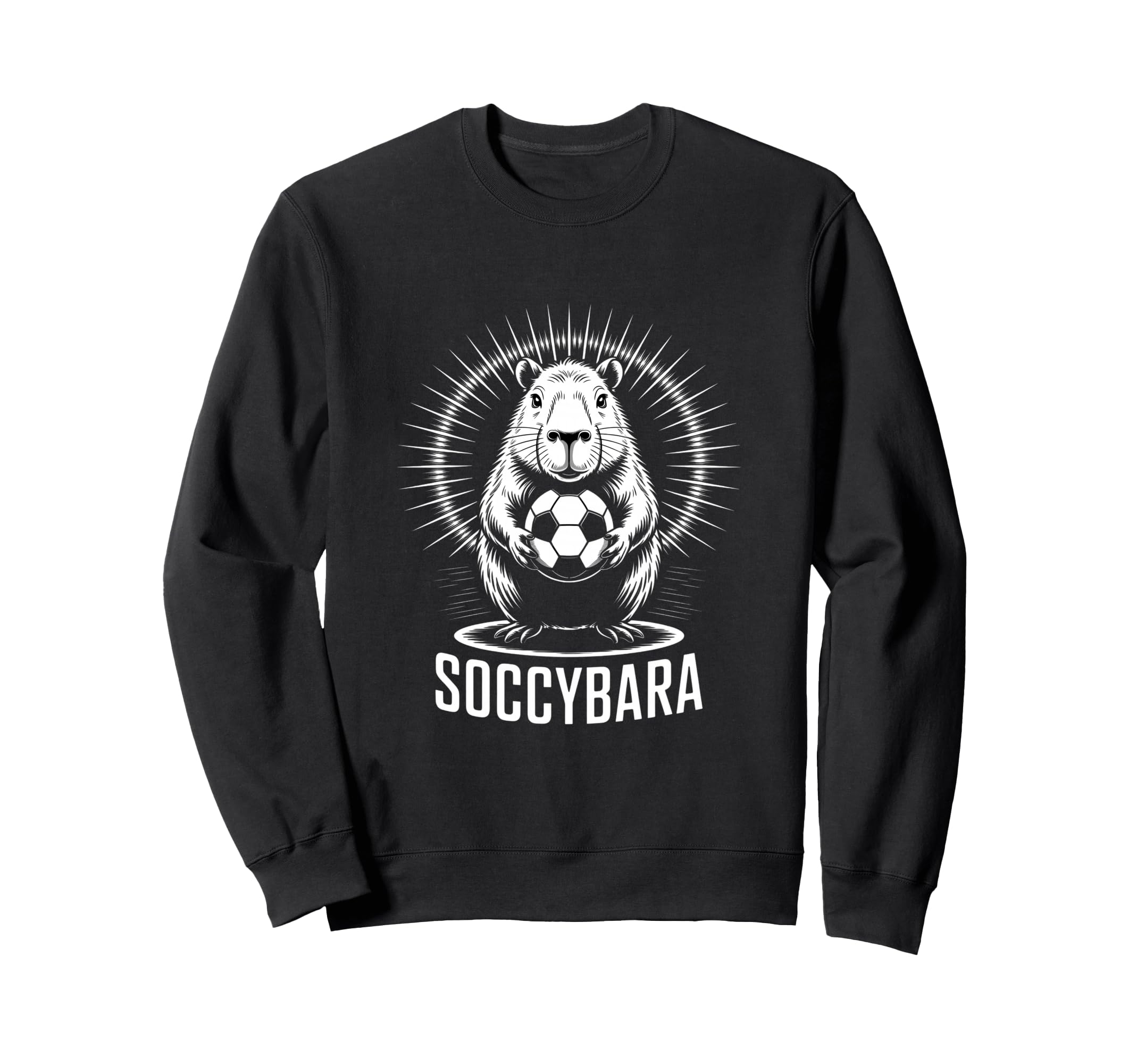 Funny Soccybara Capybara Soccer Sweatshirt - Custom Art Print for Adults - T-Shirt, Sweatshirt, Hoodie