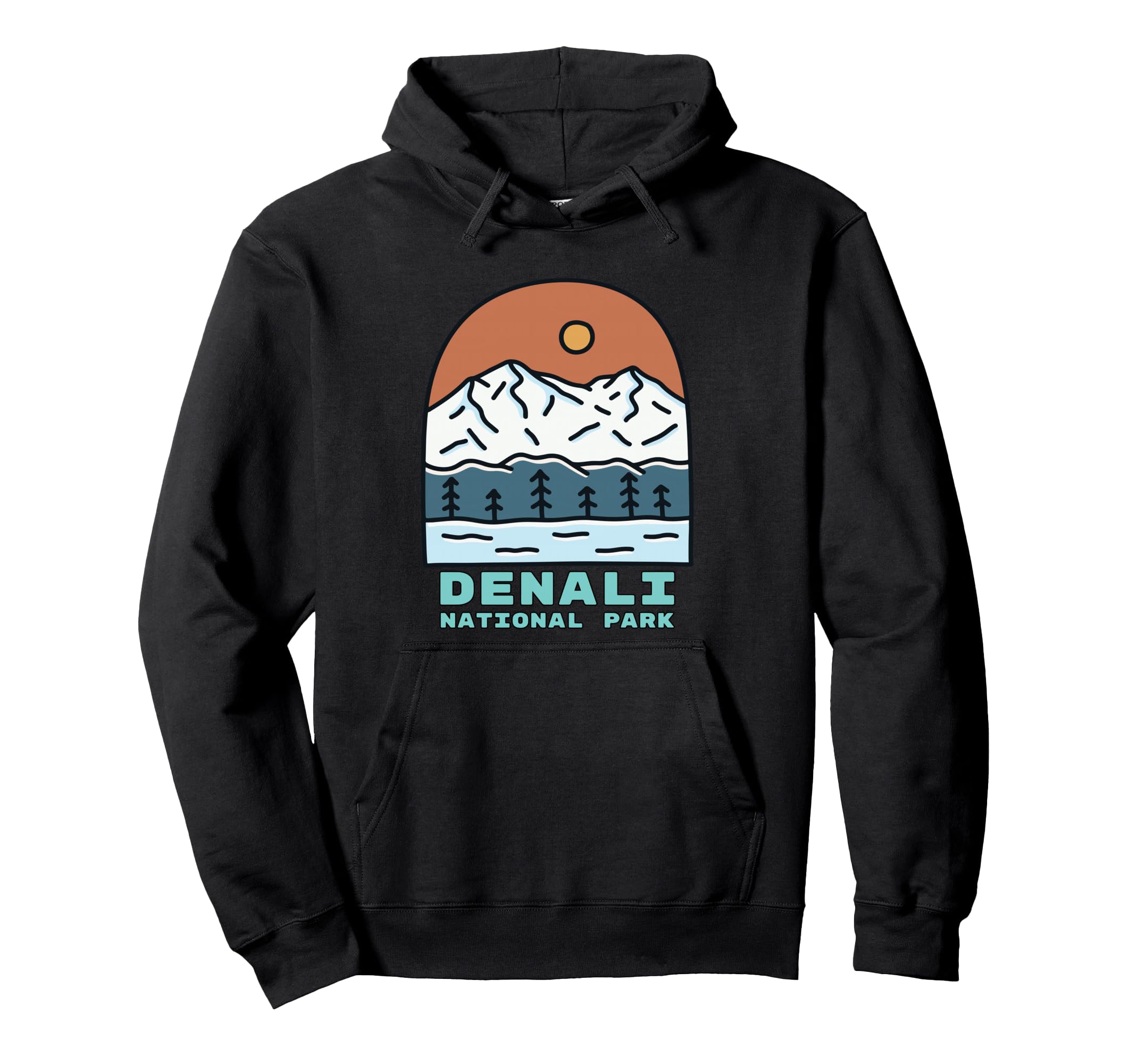 Denali National Park Throwback Hoodie - Custom Art Print for Adults - T-Shirt, Sweatshirt, Hoodie