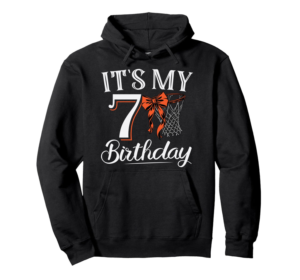 Orange Coquette Basketball Its My 7 Hoodie - Novelty Apparel Men Women - T-Shirt, Sweatshirt, Hoodie