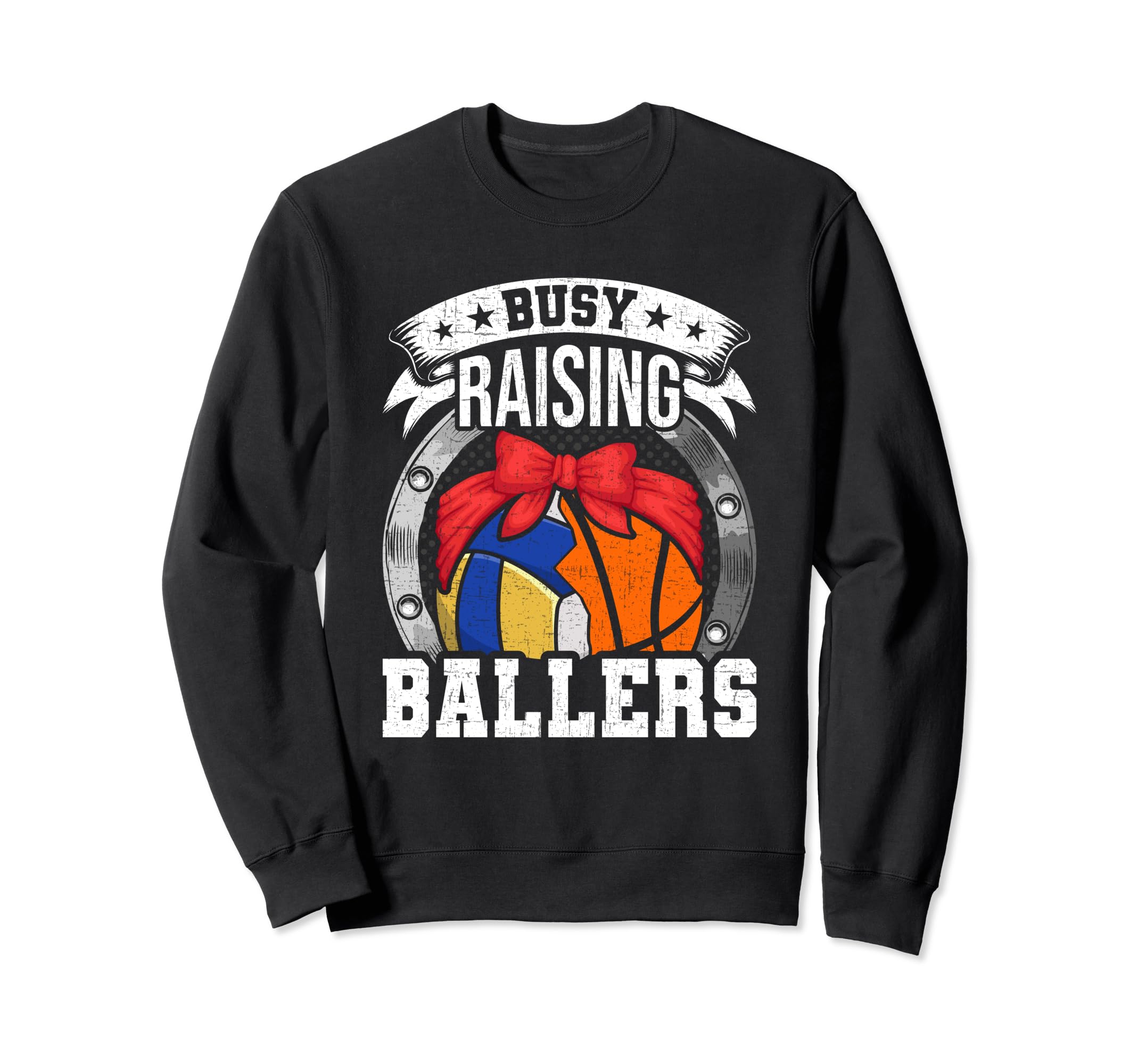 Busy Raising Ballers Volleyball Coach Sweatshirt - Unique Graphic Unisex - T-Shirt, Sweatshirt, Hoodie