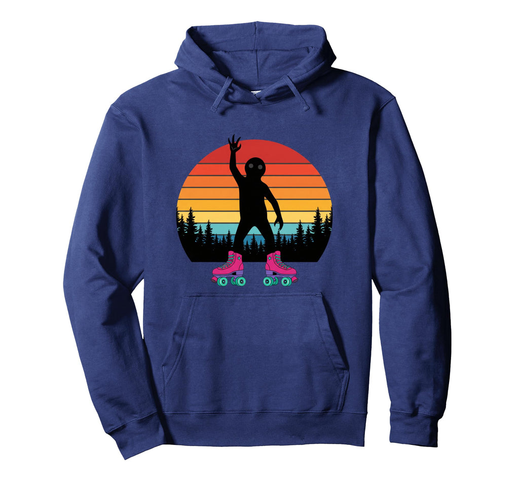 Bigfoot Roller Skates Sunset Cryptid Hoodie - Custom Art Print for Adults - T-Shirt, Sweatshirt, Hoodie