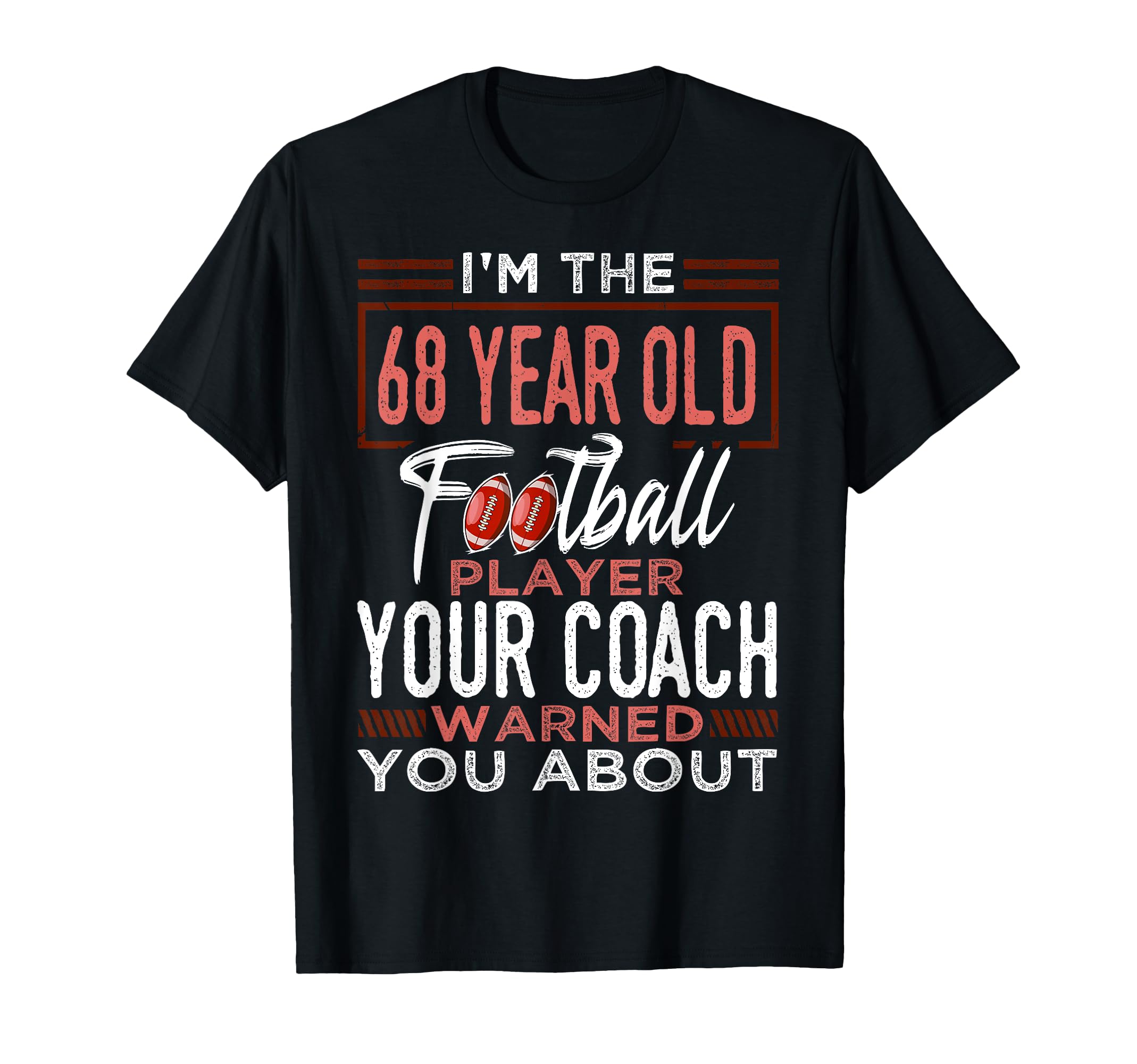 Football 68Th Birthday Party Player T-Shirt - Unique Graphic Men Women - T-Shirt, Sweatshirt, Hoodie
