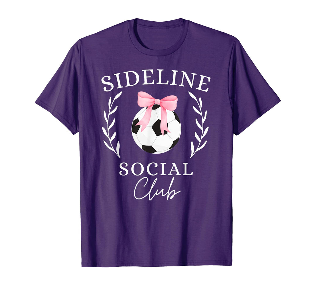 Sideline Social Club Coquette Soccer T-Shirt - Custom Art Print Men Women - T-Shirt, Sweatshirt, Hoodie