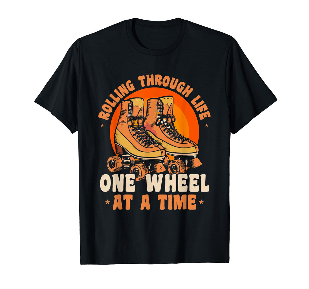 Roller Skater 70S 80S Skates Rolling T-Shirt - Custom Art Print Unisex - T-Shirt, Sweatshirt, Hoodie