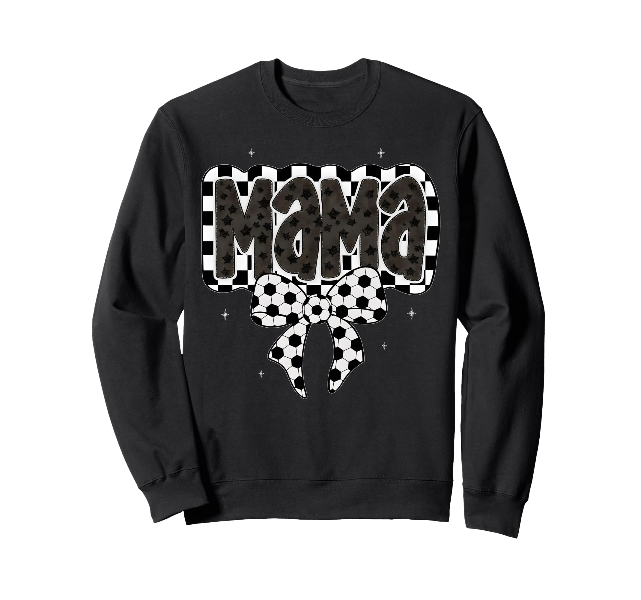 Soccer Mama Coquette Checkered Bow Sweatshirt - Minimalist Print Men Women - T-Shirt, Sweatshirt, Hoodie