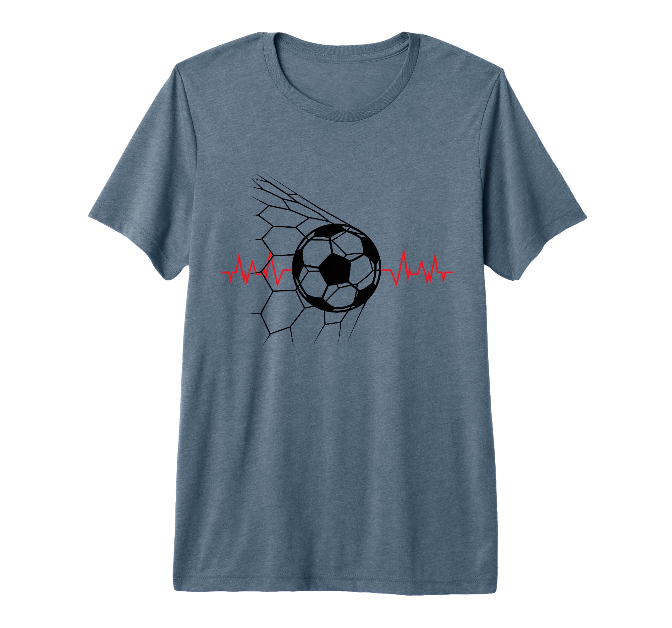 Soccer Ball Heartbeat Players And T-Shirt - Graphic Print for Adults - T-Shirt, Sweatshirt, Hoodie