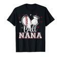 Ball Nana Baseball Soccer Heart Nana Both T-Shirt - Trendy Graphic Unisex - T-Shirt, Sweatshirt, Hoodie
