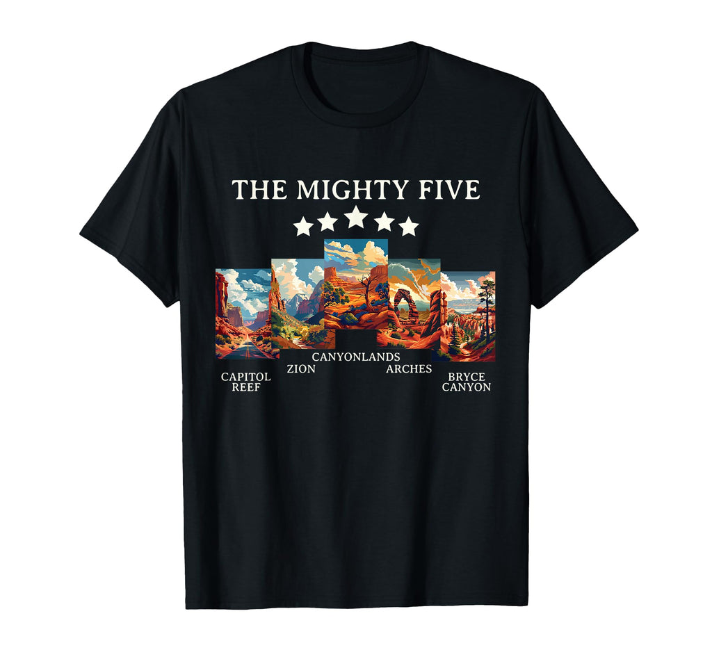 Moab Utah Souvenir Big 5 Mighty Five T-Shirt - Fun Novelty Design Unisex - T-Shirt, Sweatshirt, Hoodie