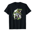 Funny Dinosaur Loves Playing Soccer T-Shirt - Trendy Graphic Unisex - T-Shirt, Sweatshirt, Hoodie