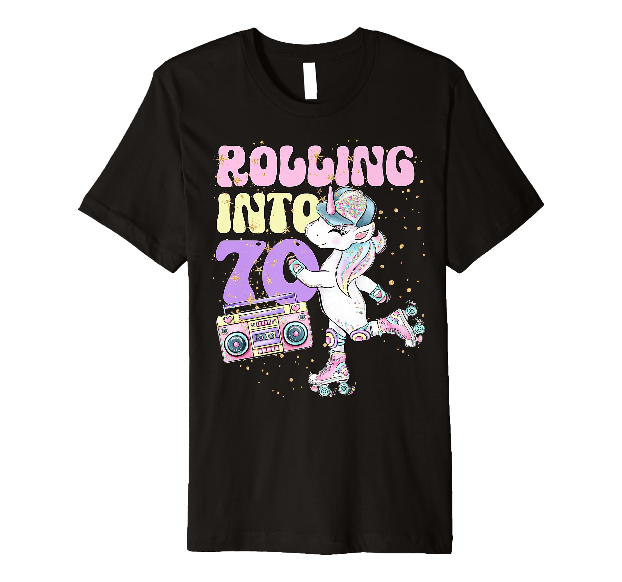 70Th Birthday Roller Skate Party T-Shirt - Unique Graphic Men Women - T-Shirt, Sweatshirt, Hoodie