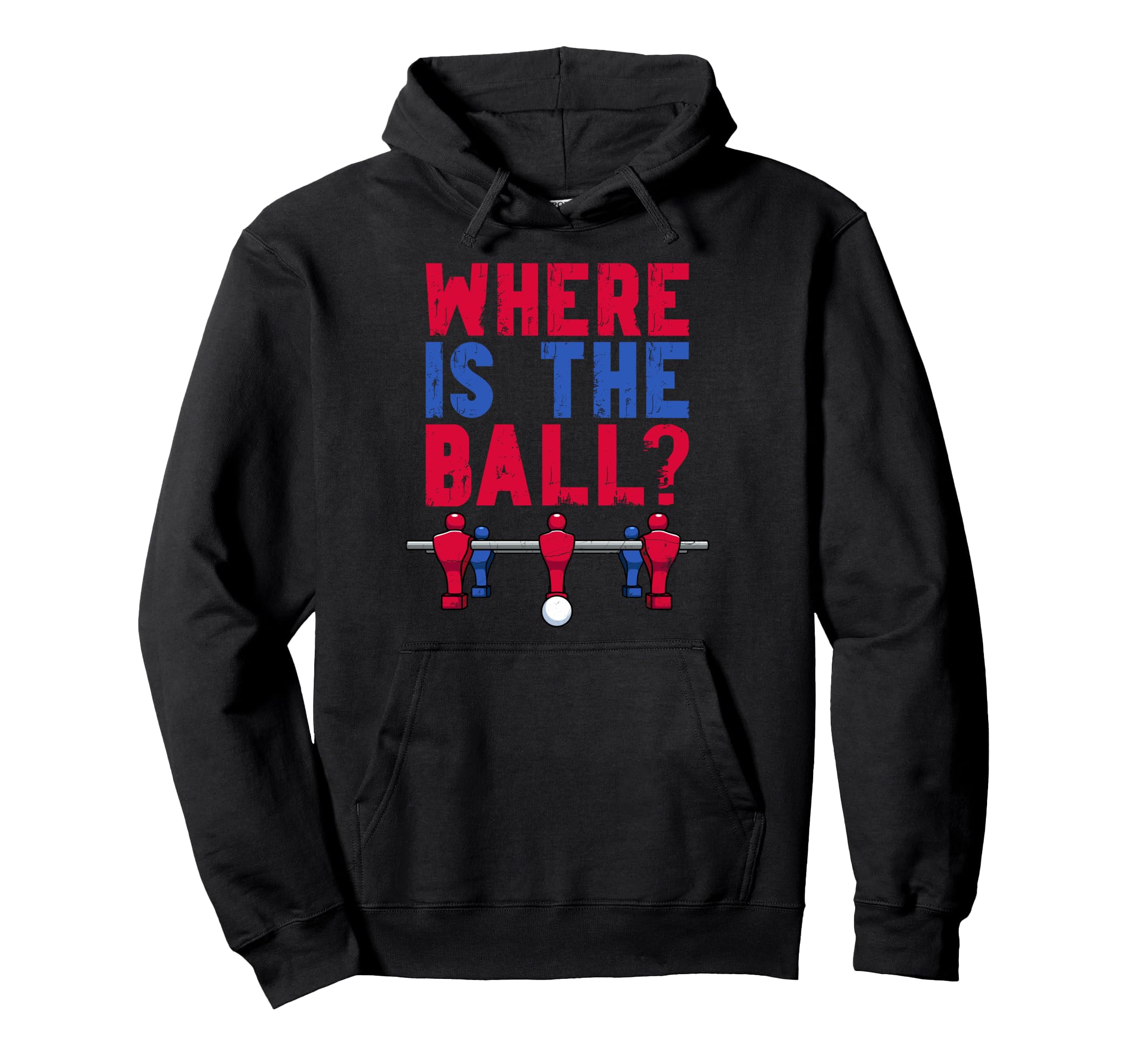 Funny Foosball Table Soccer Hoodie - Fun Novelty Design for Adults - T-Shirt, Sweatshirt, Hoodie