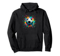 Colorful Splash Art Soccer Football Hoodie - Novelty Apparel for Adults - T-Shirt, Sweatshirt, Hoodie