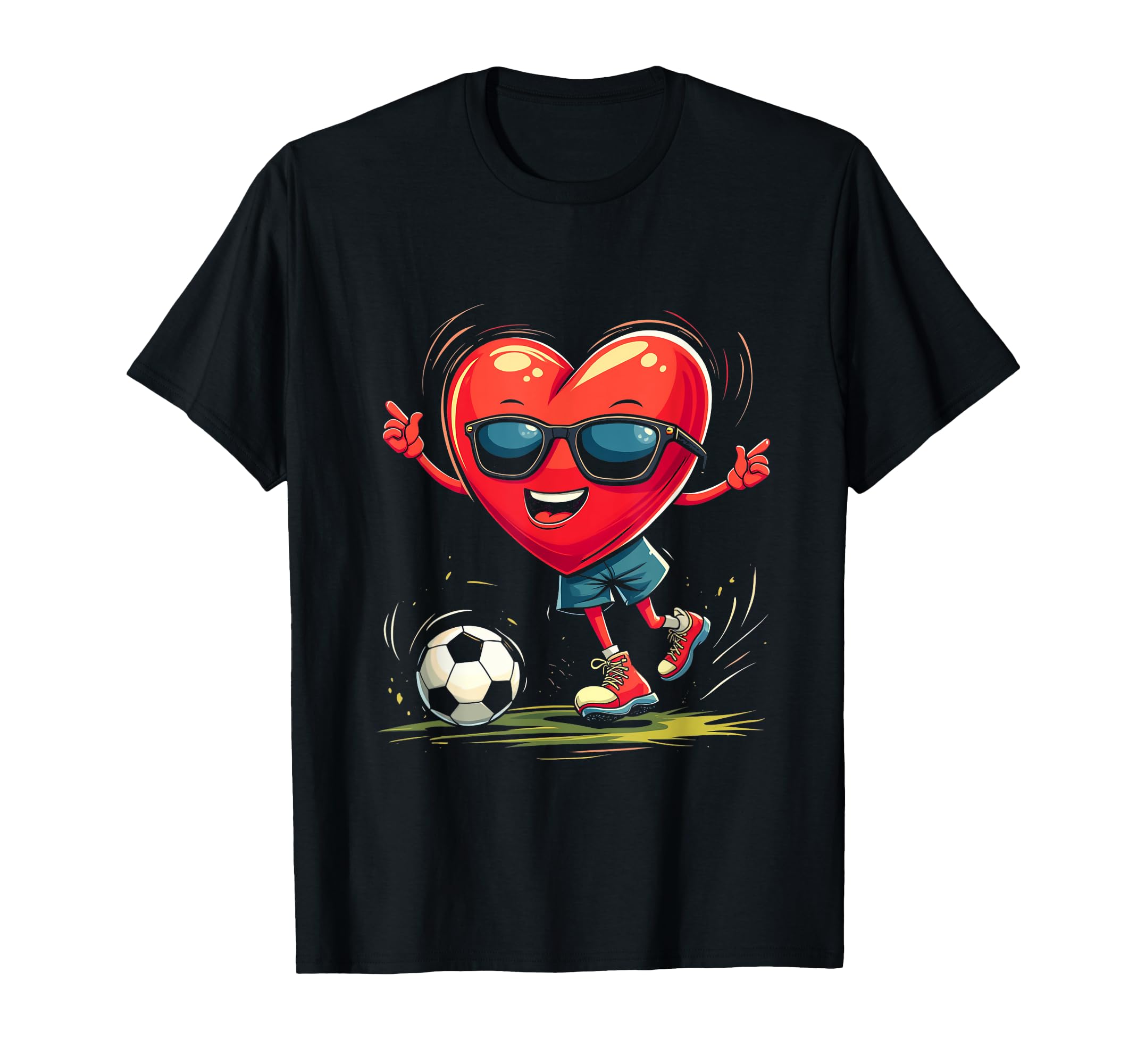 Heart Soccer Gift T-Shirt - Casual Everyday Wear for Adults - T-Shirt, Sweatshirt, Hoodie