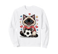 Kawaii Soccer Cat Just Who Loves Sweatshirt - Minimalist Print Unisex - T-Shirt, Sweatshirt, Hoodie