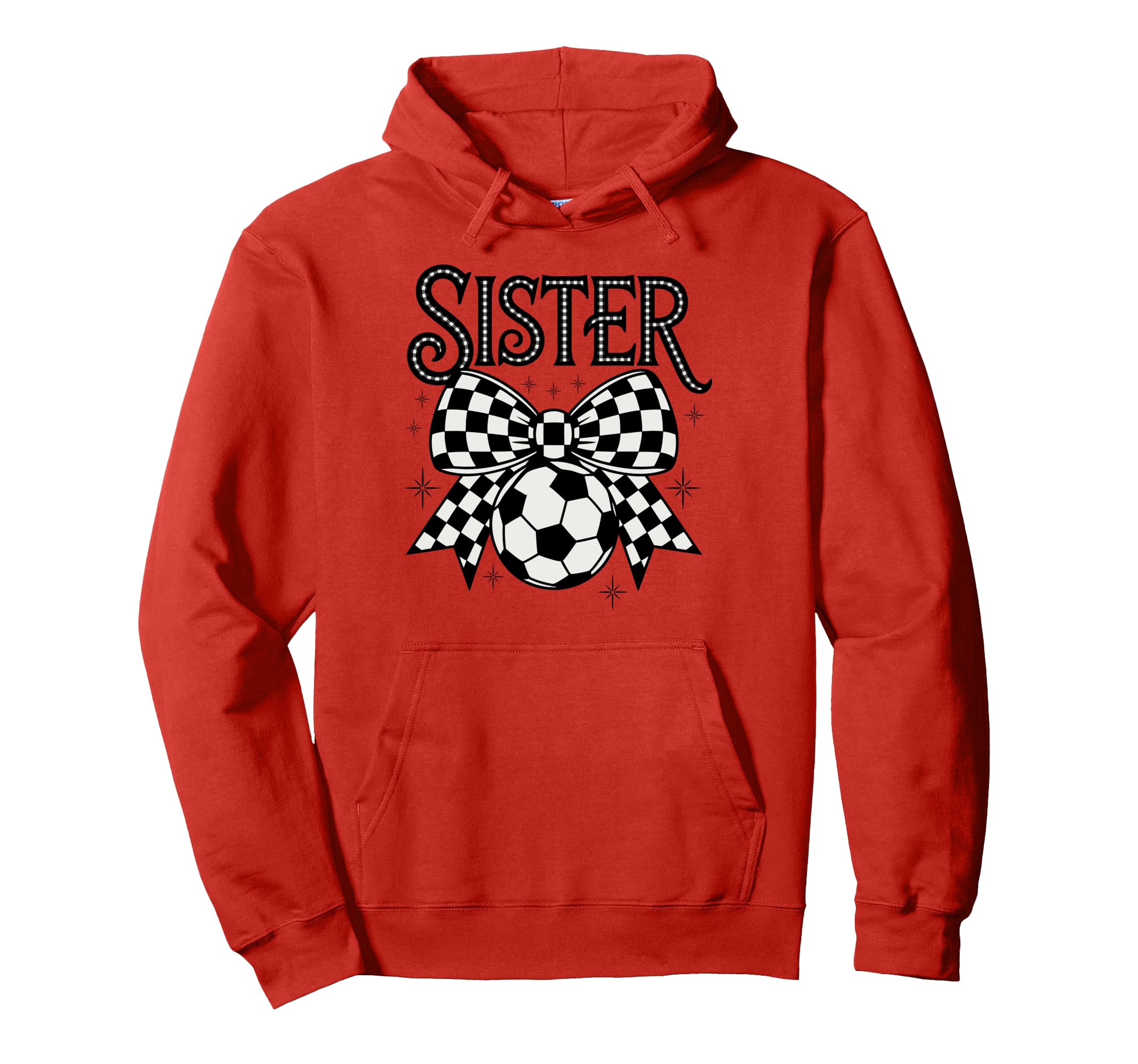 Soccer Sister Coquette Bow Soccer Hoodie - Novelty Apparel for Adults - T-Shirt, Sweatshirt, Hoodie