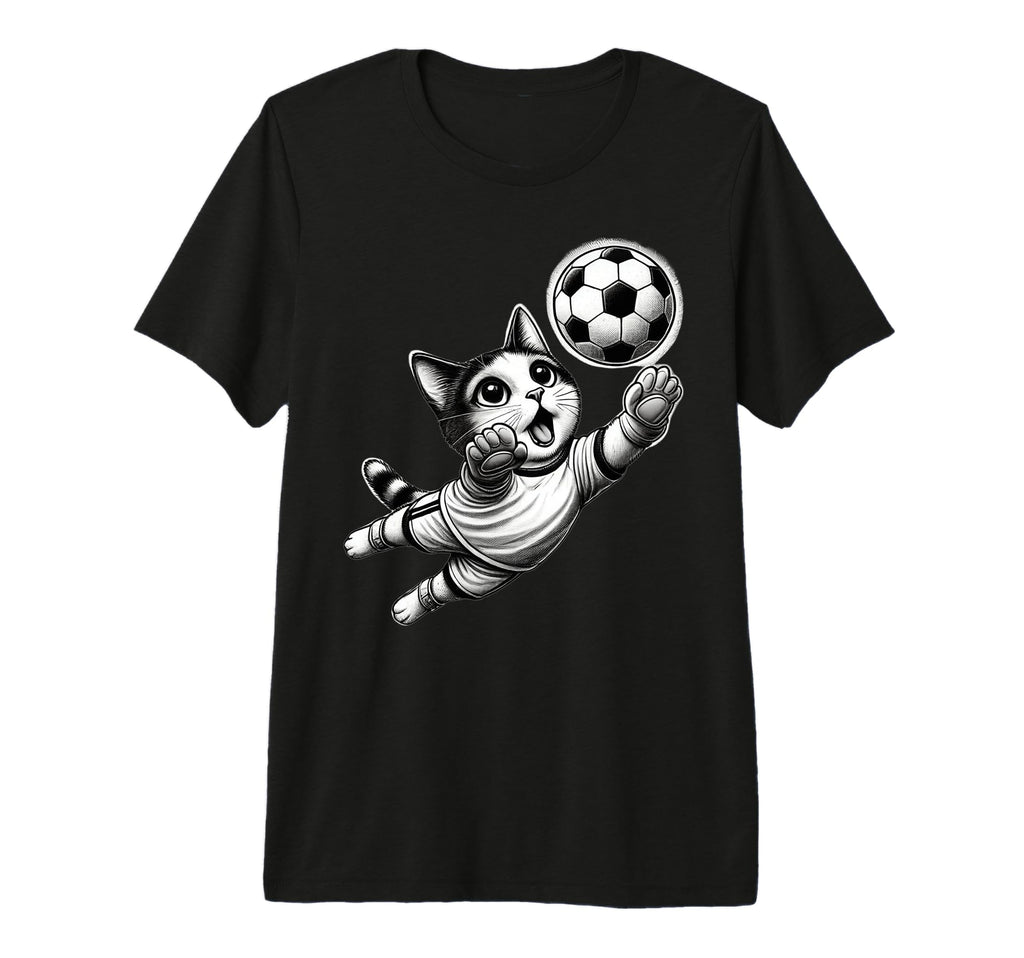 Soccer Goalie Athletic Kitten Sports T-Shirt - Novelty Apparel for Adults - T-Shirt, Sweatshirt, Hoodie