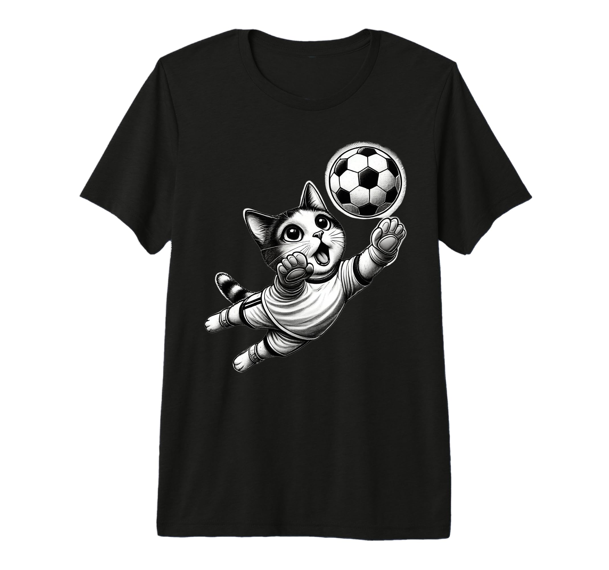 Soccer Goalie Athletic Kitten Sports T-Shirt - Novelty Apparel for Adults - T-Shirt, Sweatshirt, Hoodie