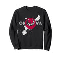 Okinawa Map And Flag Distressed Japan Sweatshirt - Trendy Graphic Unisex - T-Shirt, Sweatshirt, Hoodie