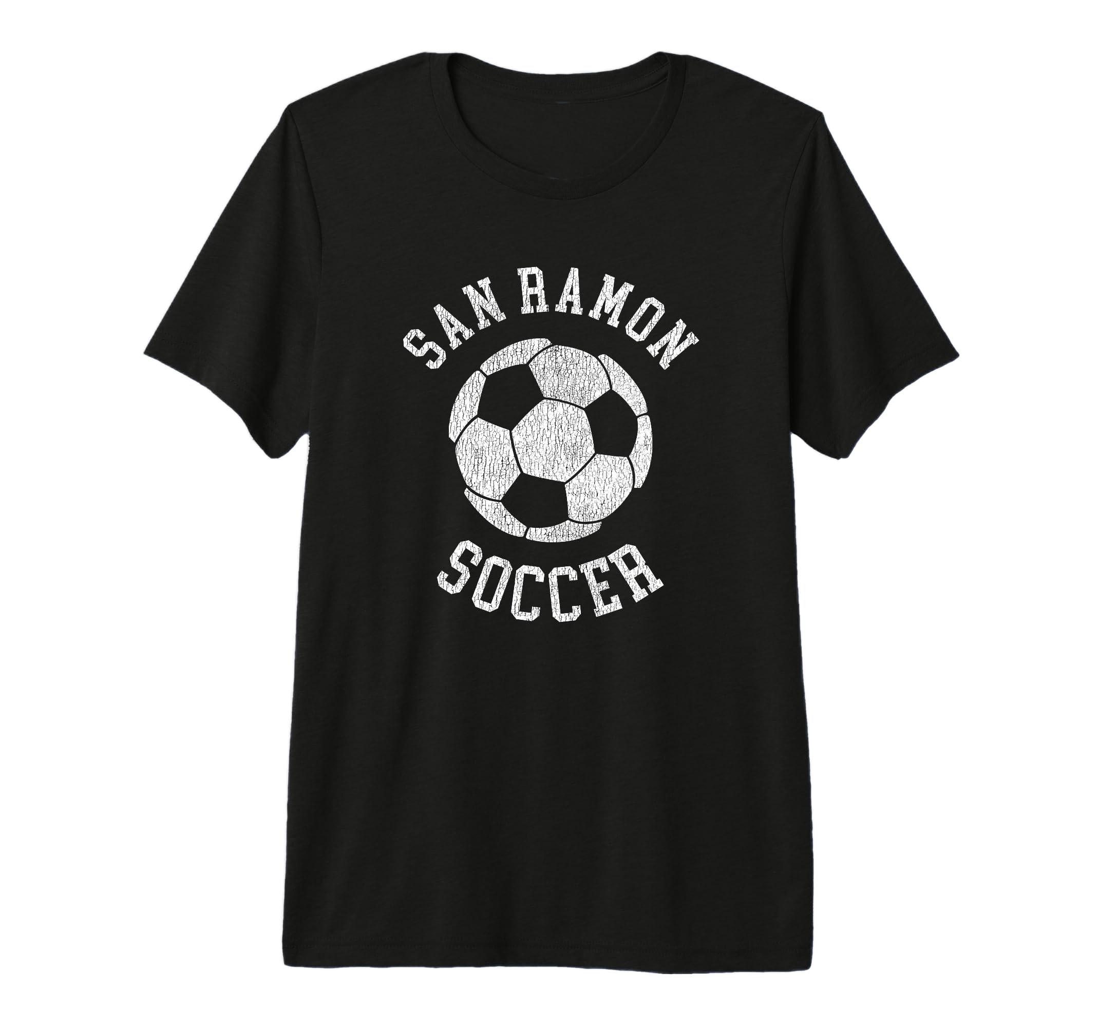San Ramon Soccer Distressed 90S Tri T-Shirt - Novelty Apparel for Adults - T-Shirt, Sweatshirt, Hoodie