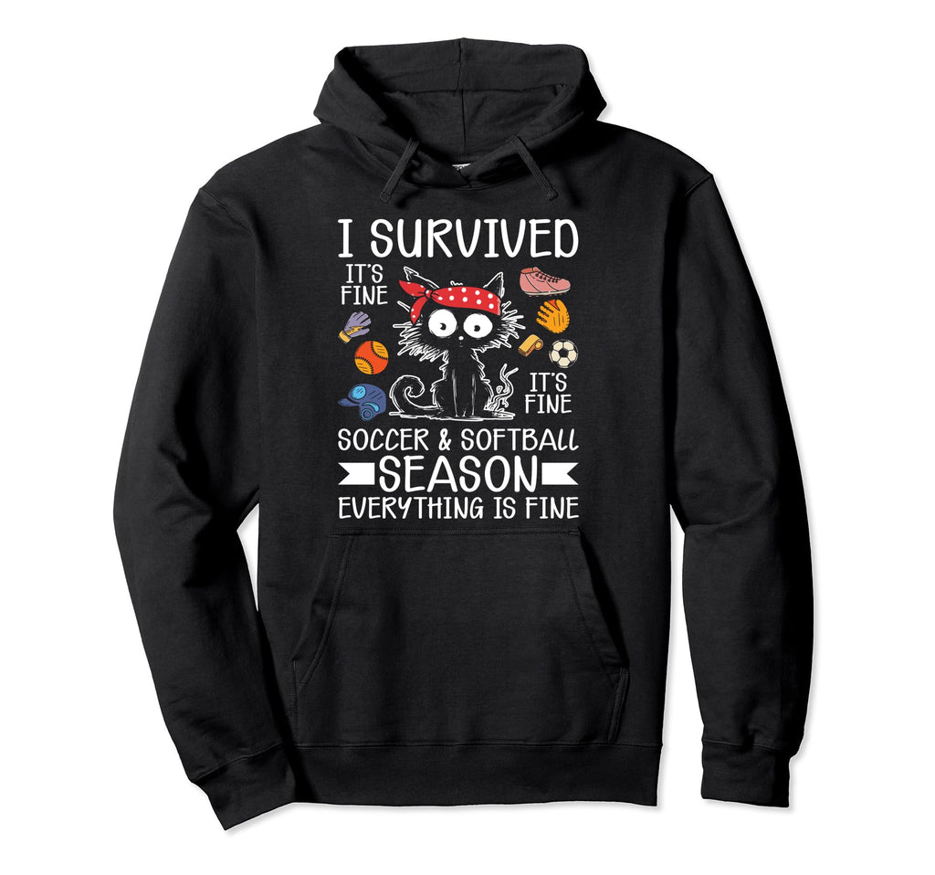 Softball And Soccer Mom Hoodie - Aesthetic Graphic for Adults - T-Shirt, Sweatshirt, Hoodie