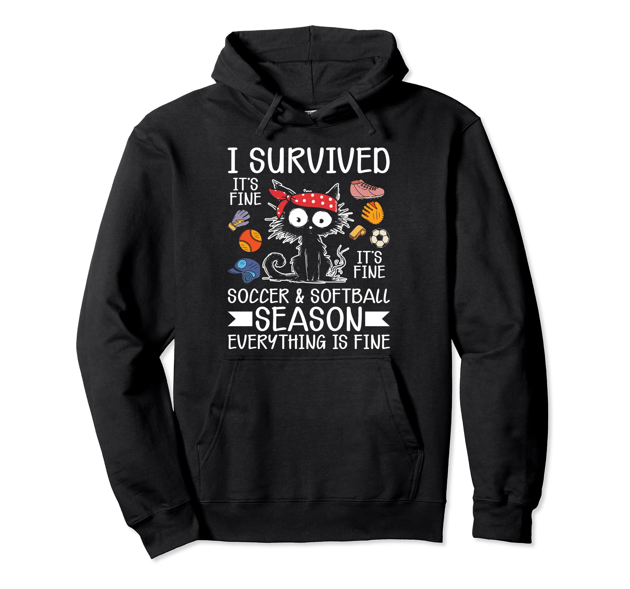Softball And Soccer Mom Hoodie - Aesthetic Graphic for Adults - T-Shirt, Sweatshirt, Hoodie