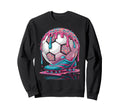 Soccer Ball Drip Ice Cream Sweatshirt - Casual Everyday Wear Men Women - T-Shirt, Sweatshirt, Hoodie
