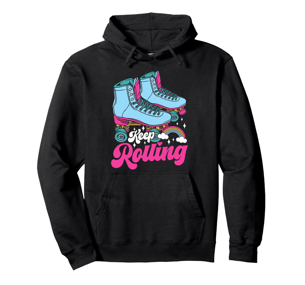Roller Skating Skate 1970S Keep Rolling Hoodie - Custom Art Print Men Women - T-Shirt, Sweatshirt, Hoodie