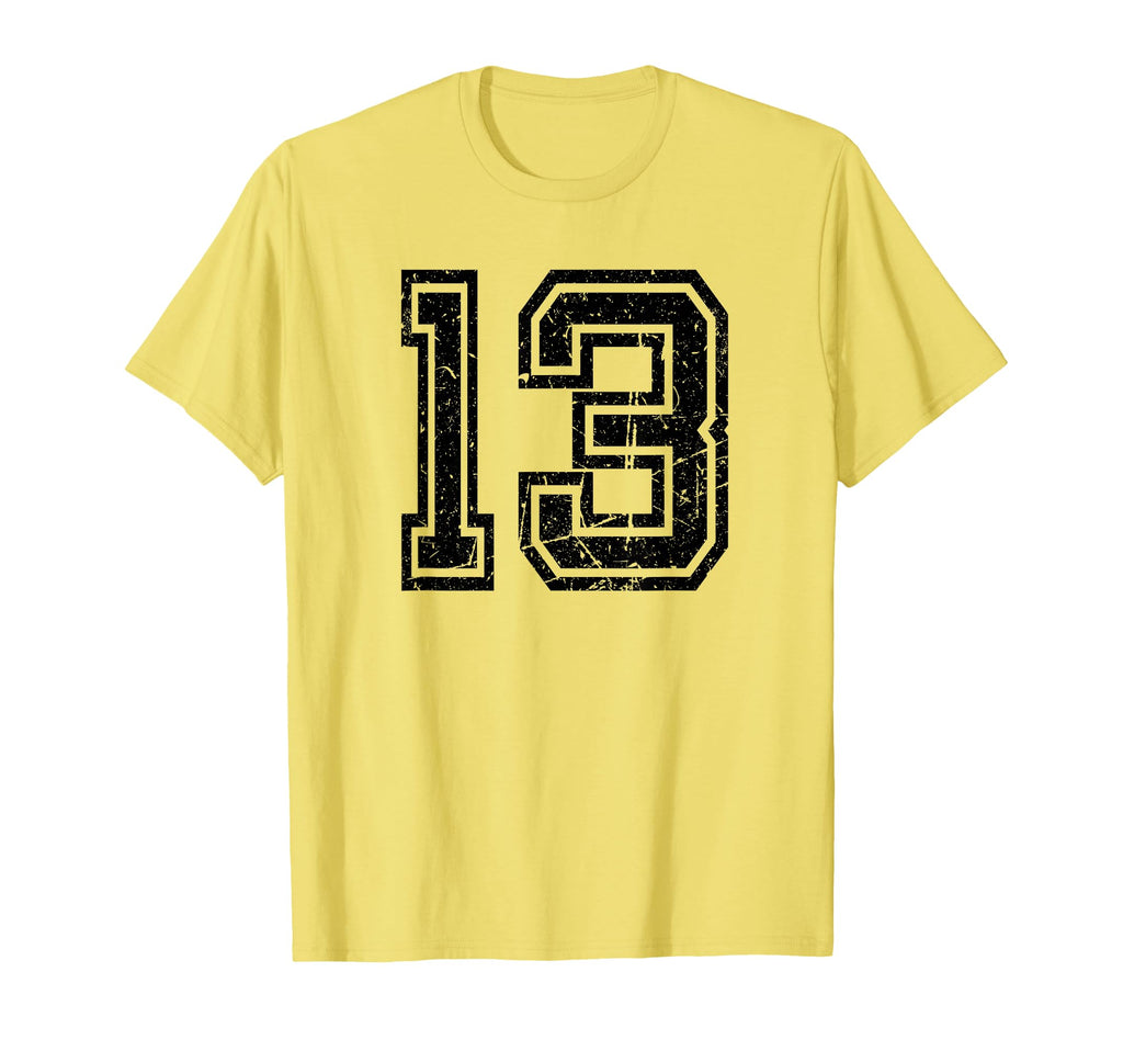 Number 13 Sports Team Number T-Shirt - Trendy Graphic for Adults - T-Shirt, Sweatshirt, Hoodie