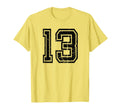 Number 13 Sports Team Number T-Shirt - Trendy Graphic for Adults - T-Shirt, Sweatshirt, Hoodie