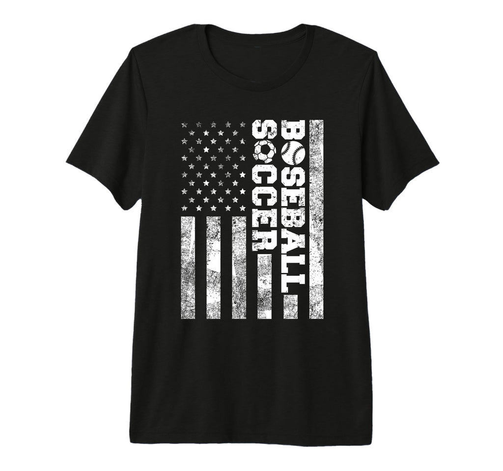 American Distressed Flag Funny Soccer T-Shirt - Streetwear Style Unisex - T-Shirt, Sweatshirt, Hoodie