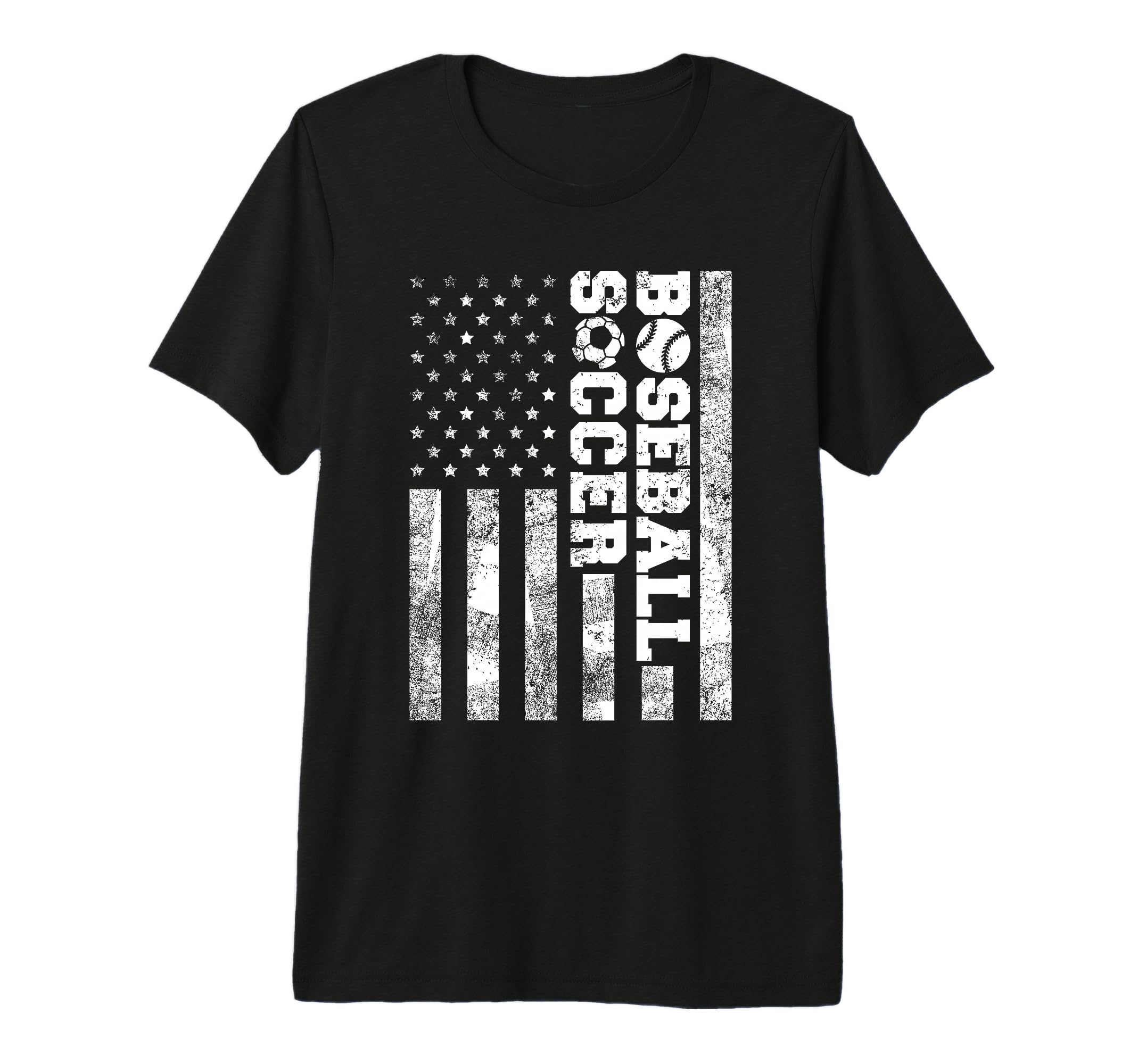 American Distressed Flag Funny Soccer T-Shirt - Streetwear Style Unisex - T-Shirt, Sweatshirt, Hoodie