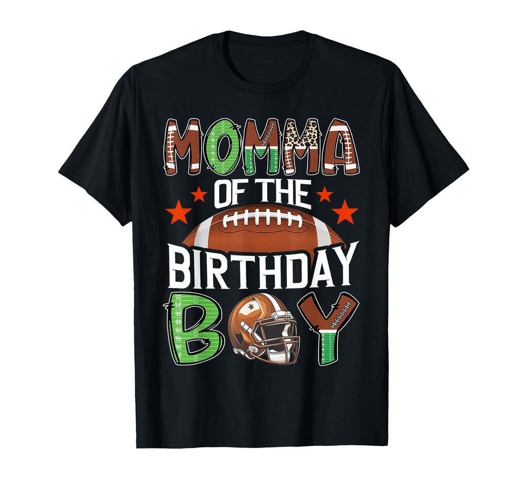 Momma Birthday Game Day Football T-Shirt - Trendy Graphic for Adults - T-Shirt, Sweatshirt, Hoodie