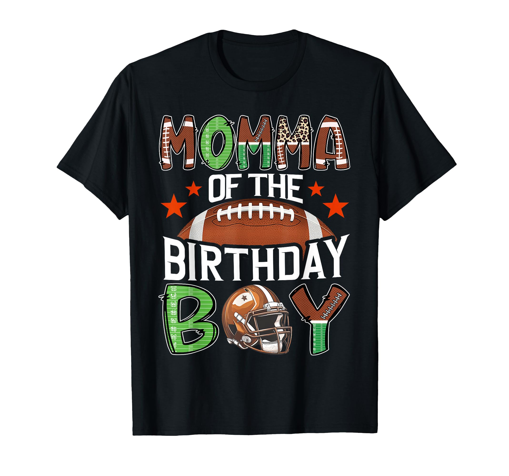 Momma Birthday Game Day Football T-Shirt - Trendy Graphic for Adults - T-Shirt, Sweatshirt, Hoodie