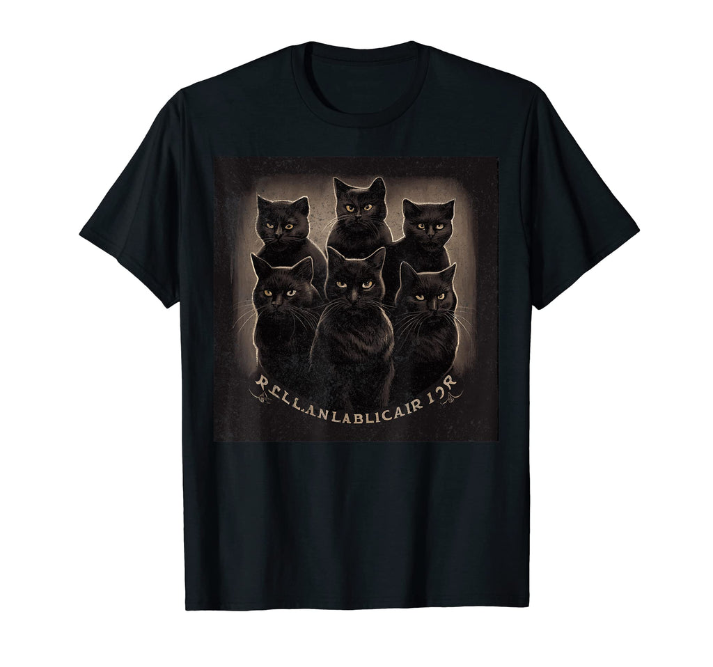 Black Cat Soccer Squad T-Shirt - Custom Art Print Men Women - T-Shirt, Sweatshirt, Hoodie