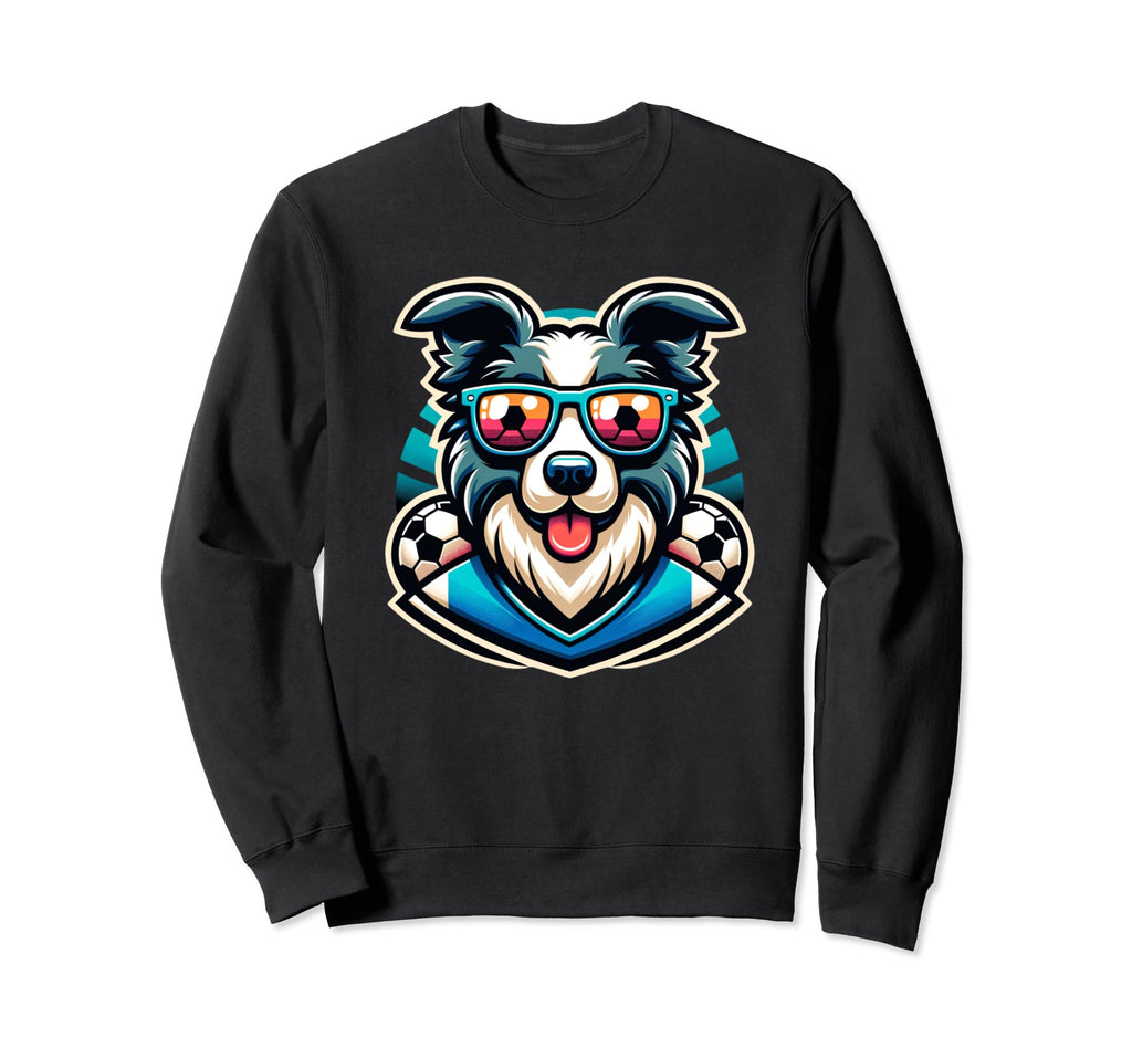Border Collie Dog Soccer Sweatshirt - Casual Everyday Wear Men Women - T-Shirt, Sweatshirt, Hoodie