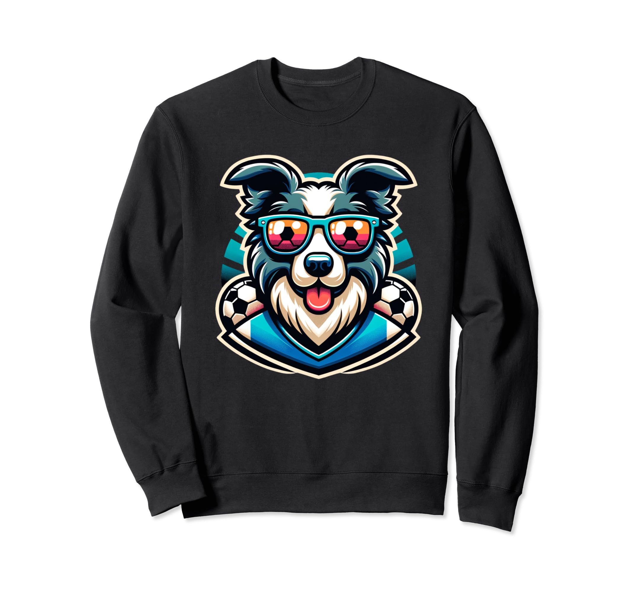 Border Collie Dog Soccer Sweatshirt - Casual Everyday Wear Men Women - T-Shirt, Sweatshirt, Hoodie