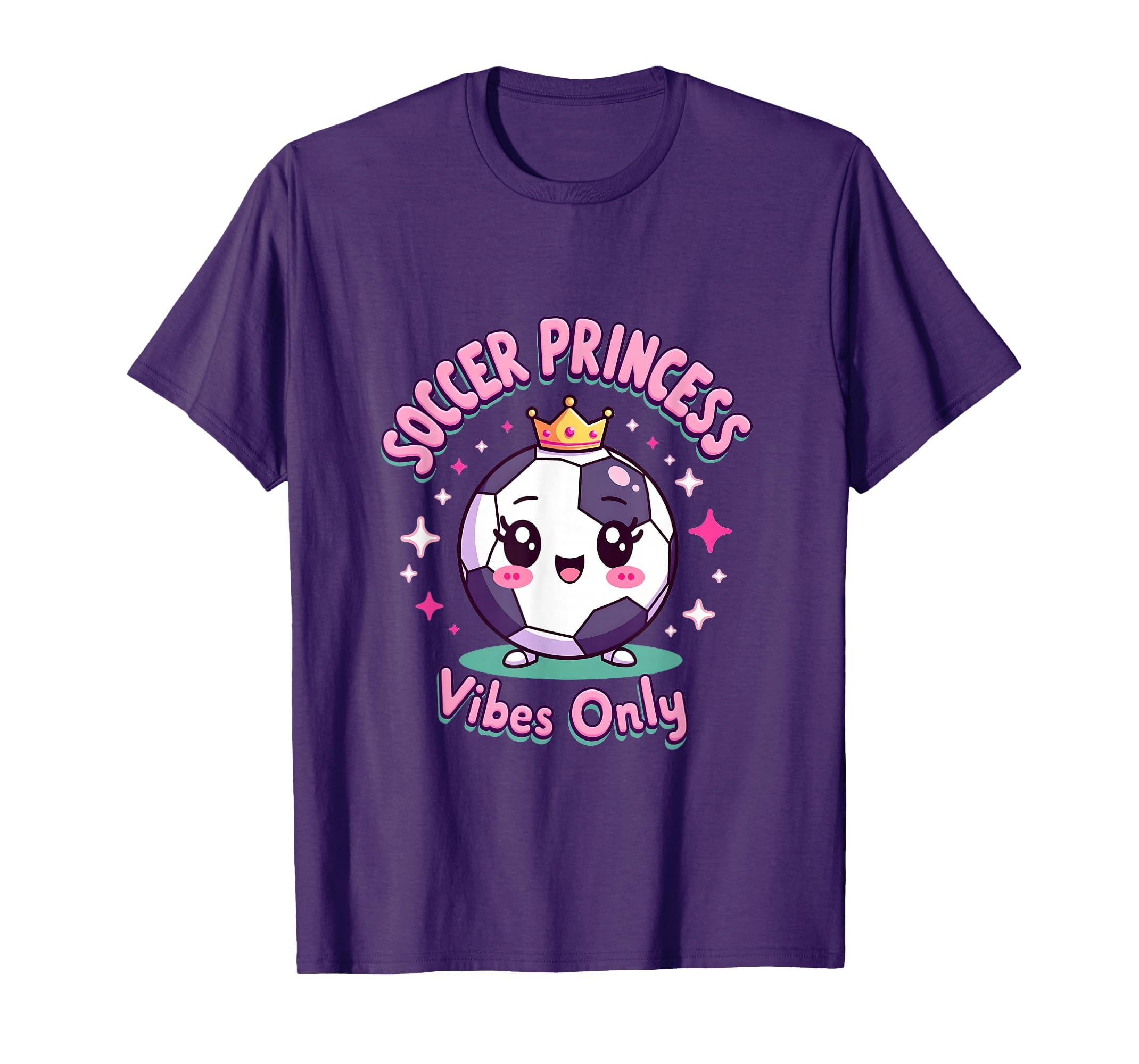 Soccer Princess Vibes Only T-Shirt - Novelty Apparel for Adults - T-Shirt, Sweatshirt, Hoodie