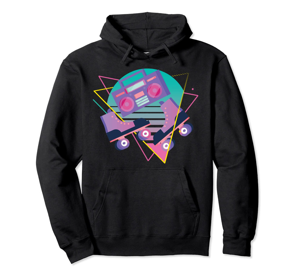 70S 80S Roller Skates Roller Hoodie - Fun Novelty Design for Adults - T-Shirt, Sweatshirt, Hoodie