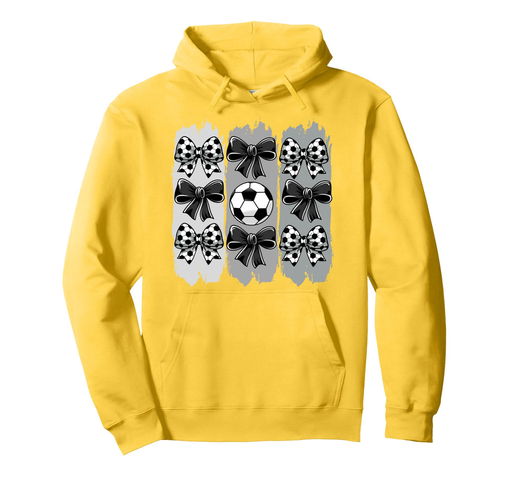 Soccer Coquette Bow Soccer Ball Hoodie - Streetwear Style for Adults - T-Shirt, Sweatshirt, Hoodie