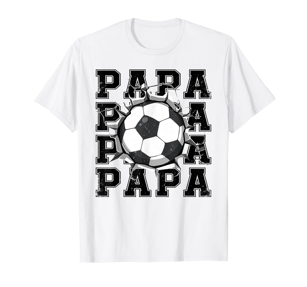 Soccer Papa Cracked Wall Family T-Shirt - Custom Art Print Men Women - T-Shirt, Sweatshirt, Hoodie