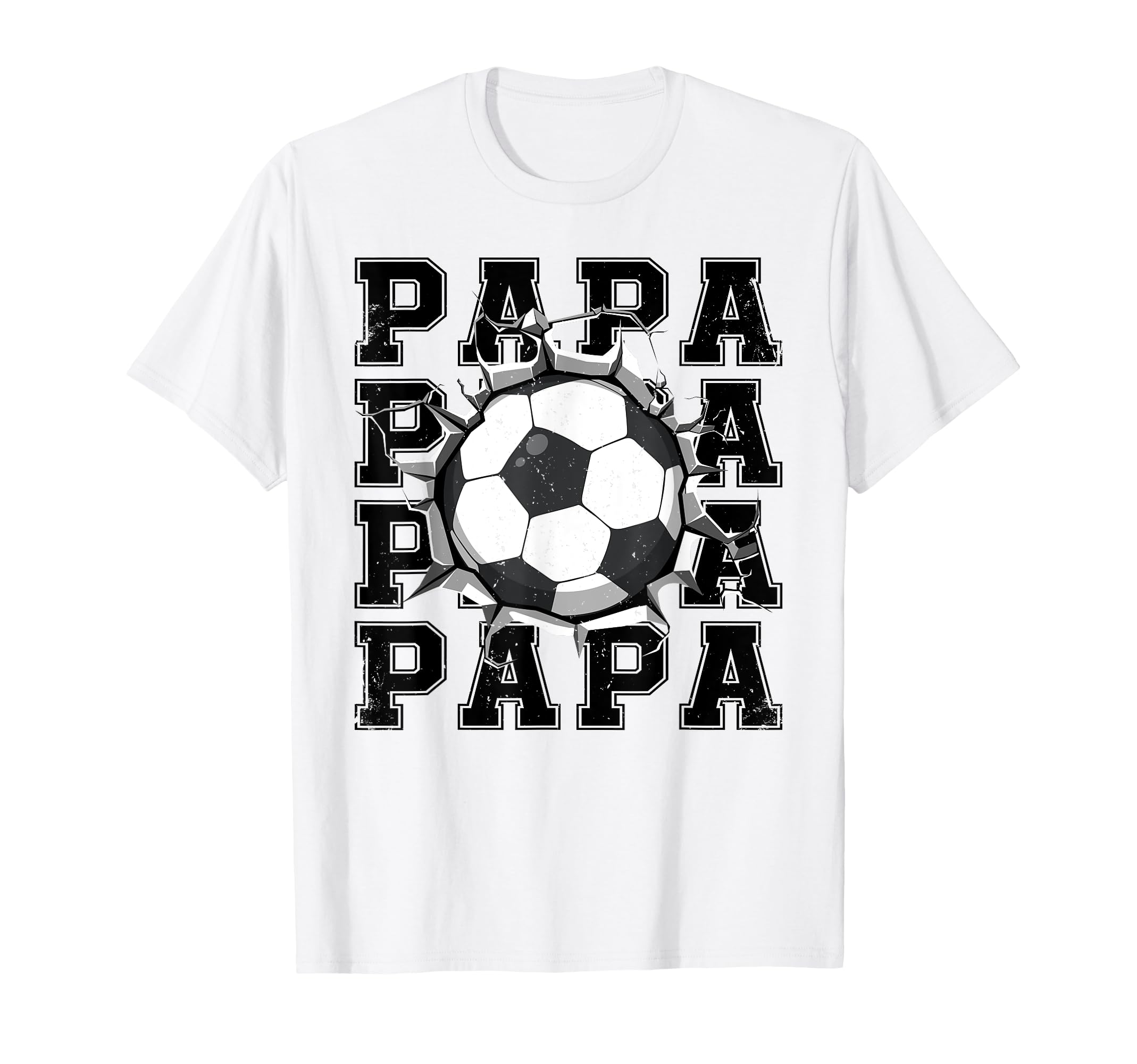 Soccer Papa Cracked Wall Family T-Shirt - Custom Art Print Men Women - T-Shirt, Sweatshirt, Hoodie